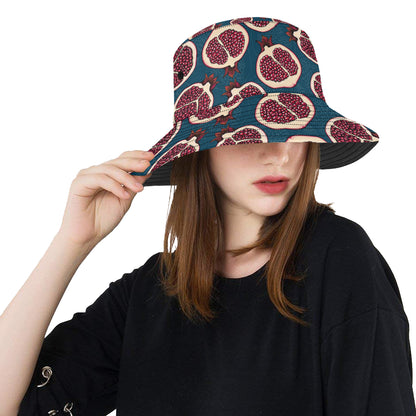Pomegranate Pattern Print Design PG02 Unisex Bucket Hat