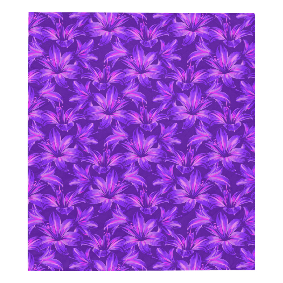 Amaryllis Pattern Print Design AL03 Premium Quilt