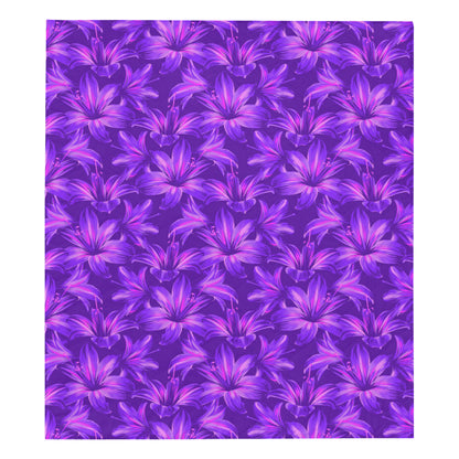 Amaryllis Pattern Print Design AL03 Premium Quilt