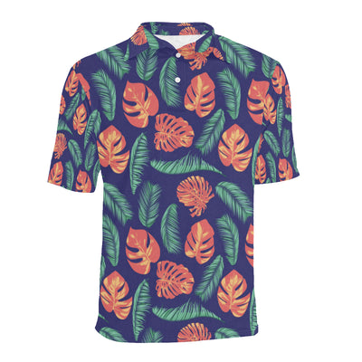 Palm Leaves Pattern Print Design PL011 Men Polo Shirt