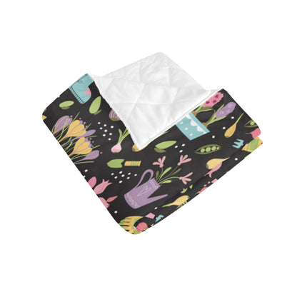Gardening Pattern Print Design G03 Premium Quilt