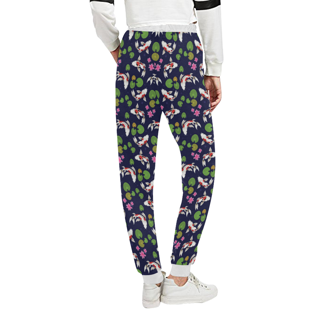 Koi Carp Pattern Design Themed Print Unisex Sweatpants