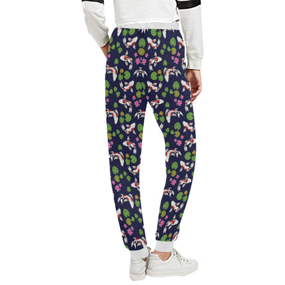 Koi Carp Pattern Design Themed Print Unisex Sweatpants