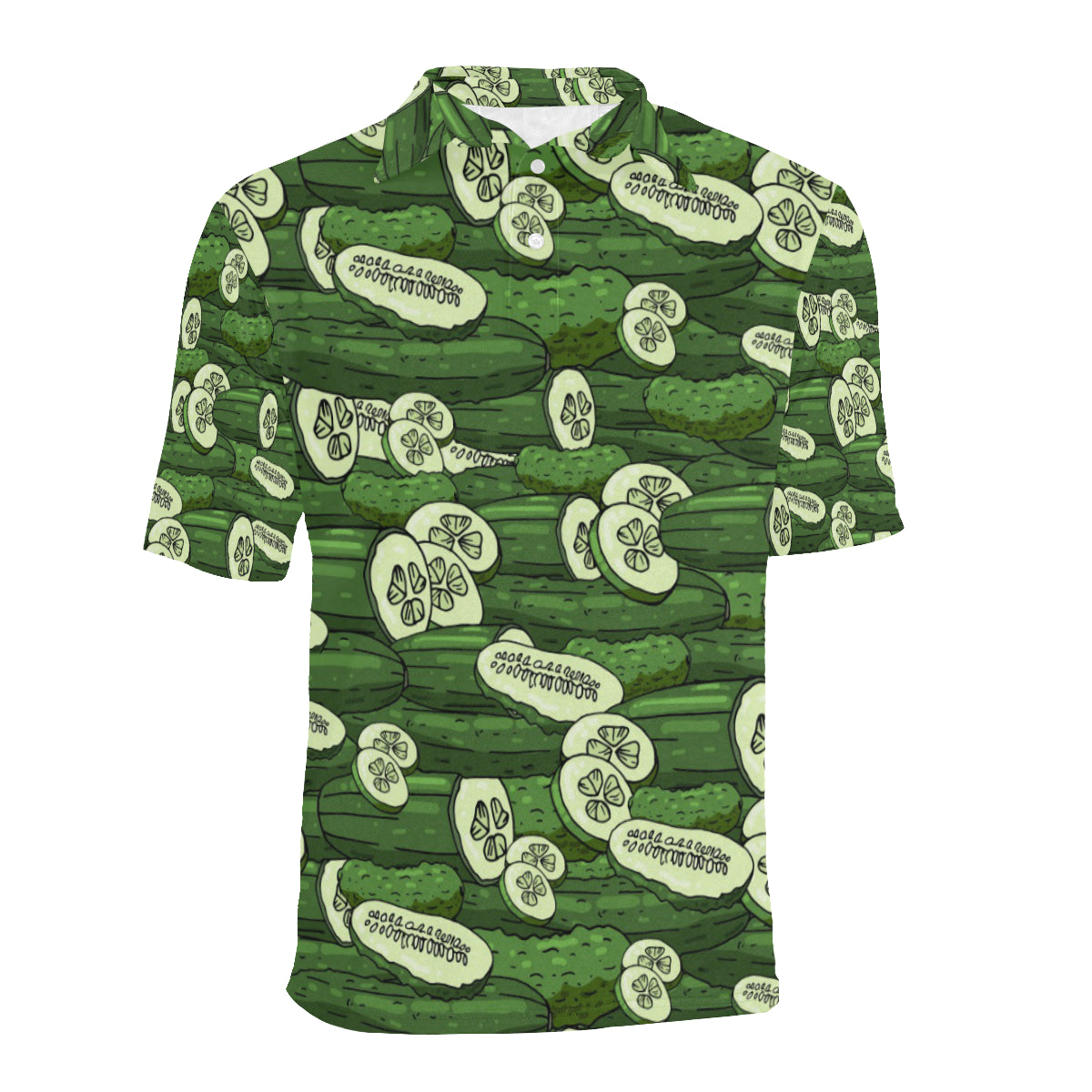 Cucumber Pattern Print Design CC01 Men Polo Shirt