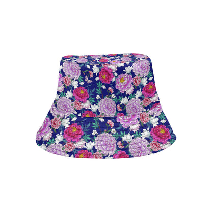 Dahlia Pattern Print Design DH013 Unisex Bucket Hat