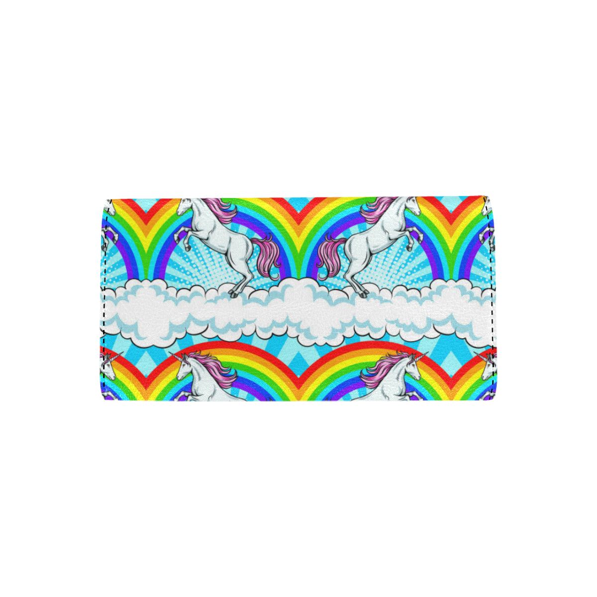Unicorn Rainbow Women's Trifold Wallet