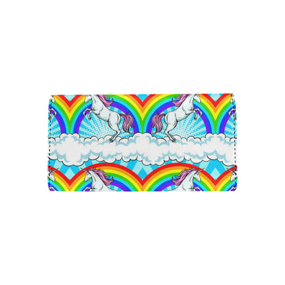 Unicorn Rainbow Women's Trifold Wallet