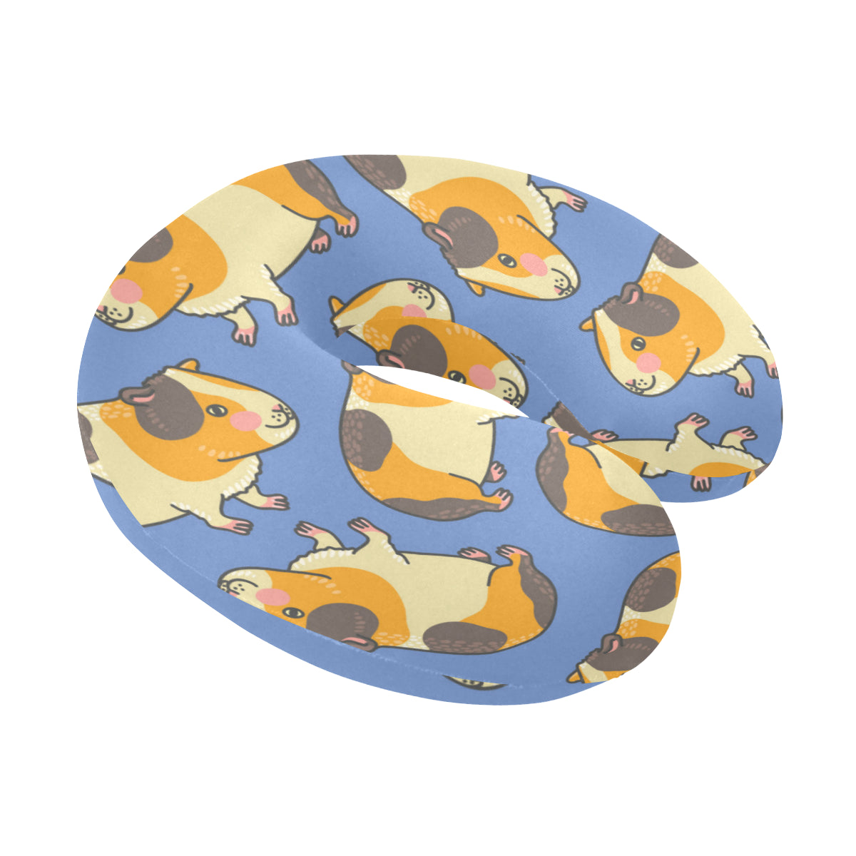Guinea Pig Pattern Print Design 01 U-Shaped Travel Neck Pillow