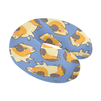 Guinea Pig Pattern Print Design 01 U-Shaped Travel Neck Pillow