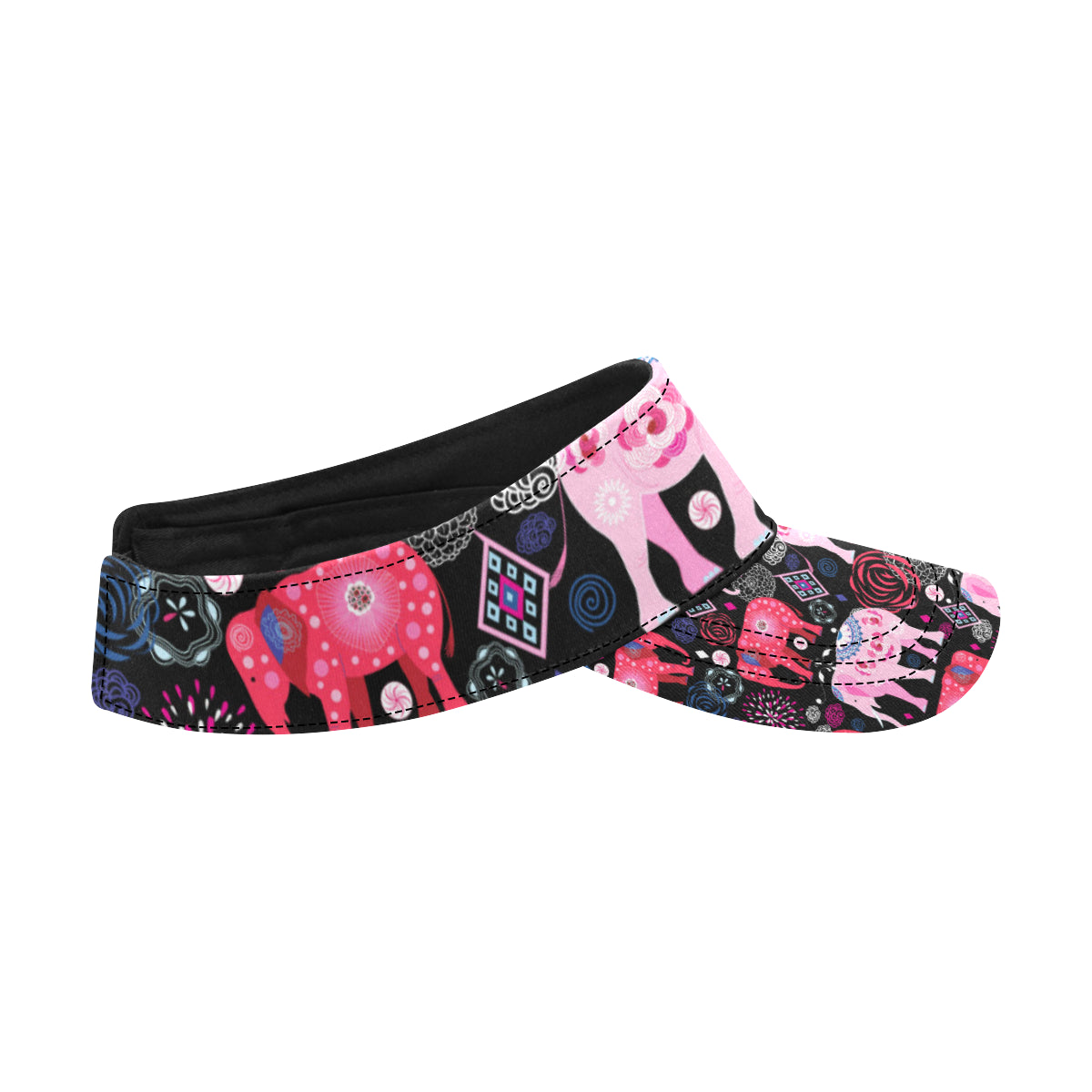 Pink Elephant Pattern Unisex Sun Visor