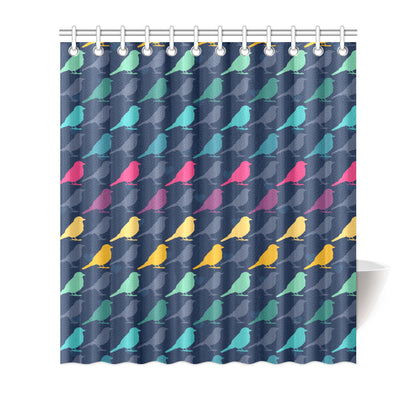 Birds Pattern Print Design 01 Shower Curtain