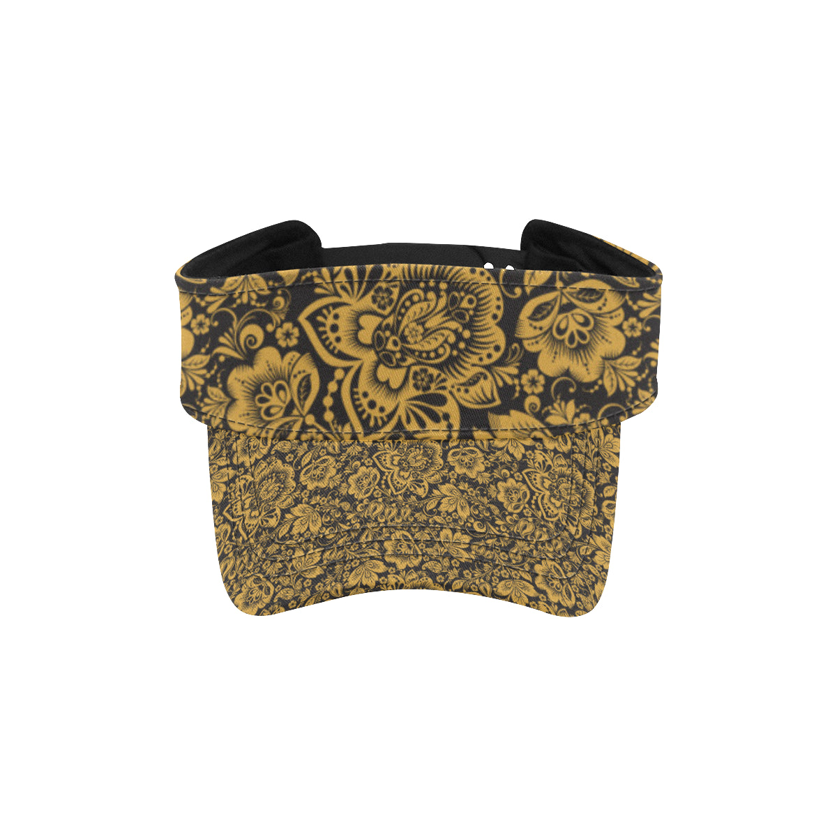 Brocade Gold Pattern Print Design 01 Unisex Sun Visor