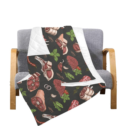 Meat Pattern Print Design 02 Premium Quilt