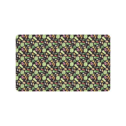 Vegan Draw Themed Design Print Rubber Doormat