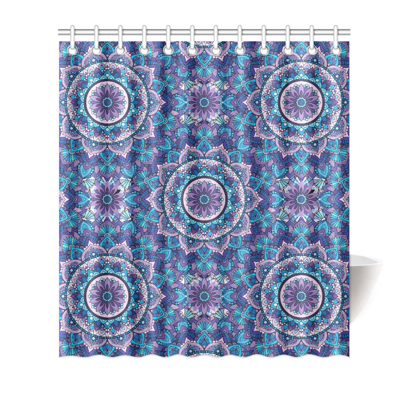 Mandala Pattern Print Design 04 Shower Curtain