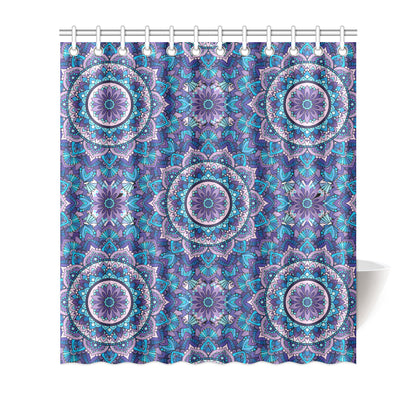 Mandala Pattern Print Design 04 Shower Curtain