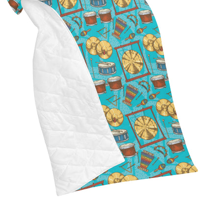Percussion Pattern Print Design 03 Premium Quilt