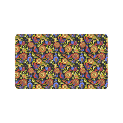 Steampunk Bird Design Themed Print Rubber Doormat