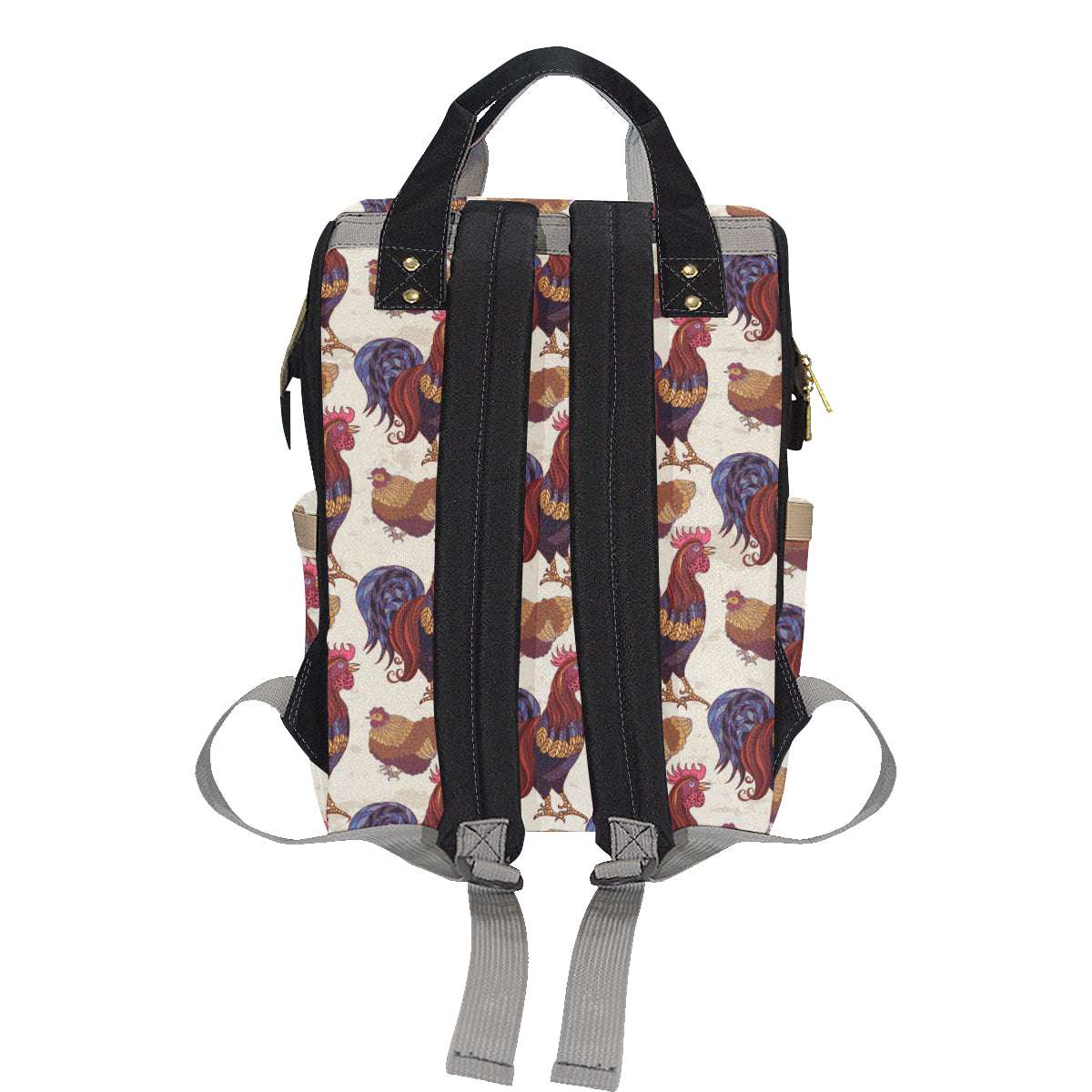 Rooster Pattern Print Design A03 Diaper Bag Backpack