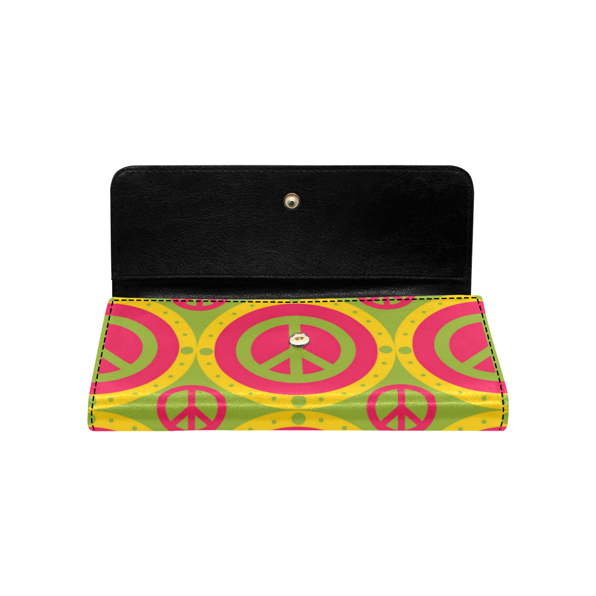 Peace Sign Pattern Print Design A01 Women's Trifold Wallet