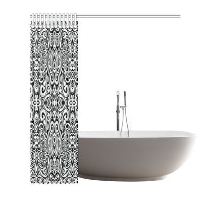 Polynesian Tattoo Pattern Shower Curtain