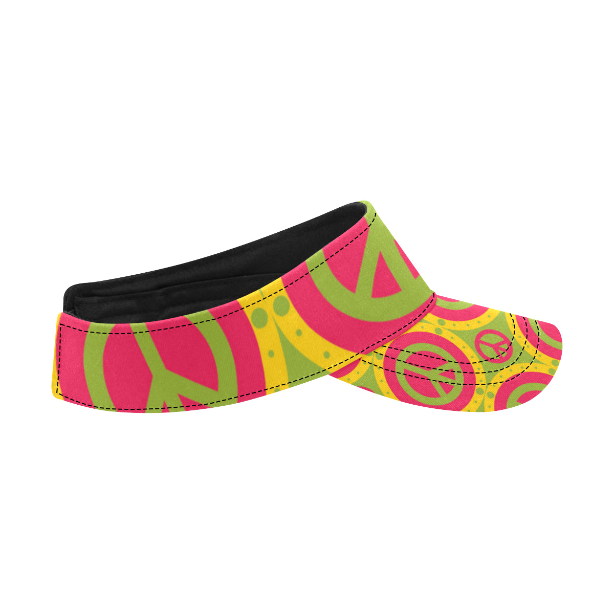 Peace Sign Pattern Print Design A01 Unisex Sun Visor