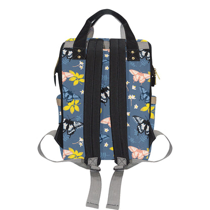 Monarch Butterfly Pattern Print Design 02 Diaper Bag Backpack