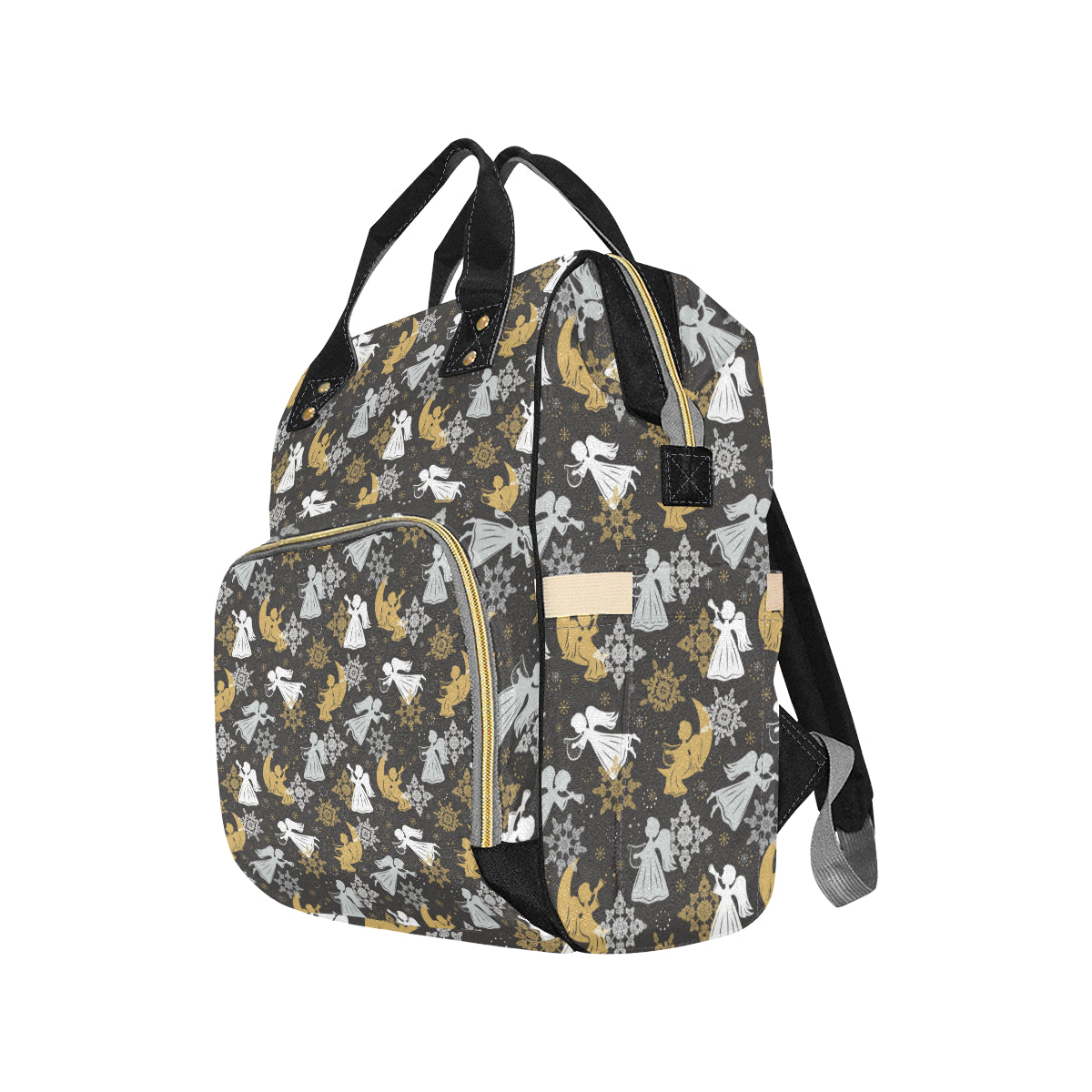 Angel Pattern Print Design 04 Diaper Bag Backpack