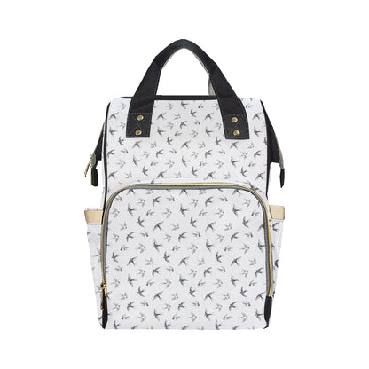 Swallow Bird Pattern Print Design 04 Diaper Bag Backpack