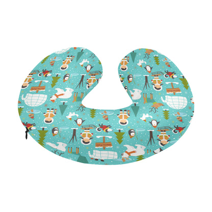 Eskimo Pattern Print Design 01 U-Shaped Travel Neck Pillow