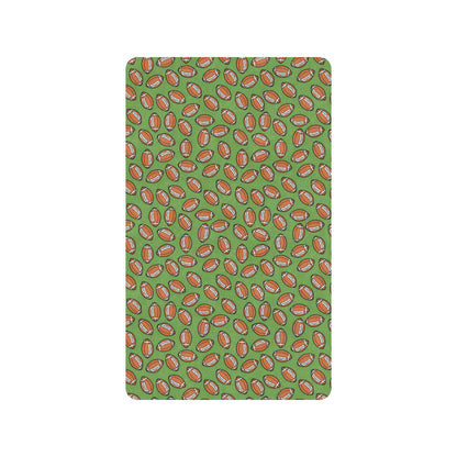 American Football on Green Design Rubber Doormat