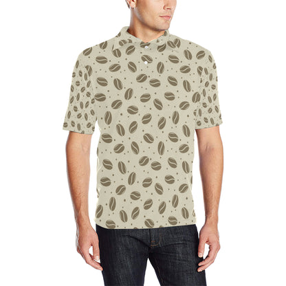 Coffee Pattern Print Design 02 Men Polo Shirt