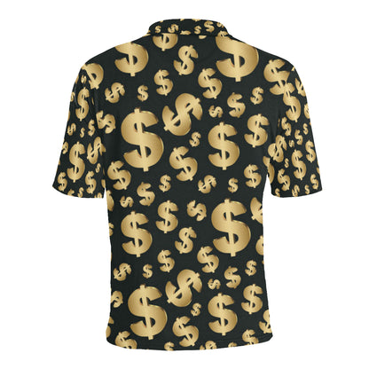 Dollar Pattern Print Design DO04 Men Polo Shirt