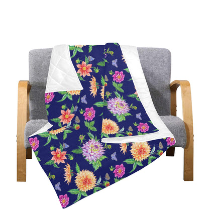 Dahlia Pattern Print Design DH010 Premium Quilt