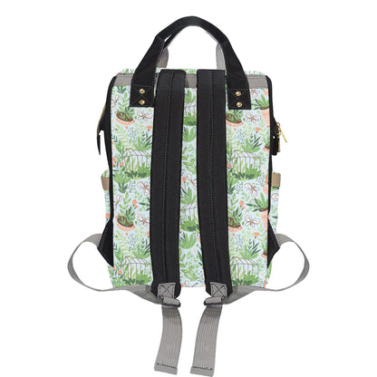 Gardening Pattern Print Design G04 Diaper Bag Backpack
