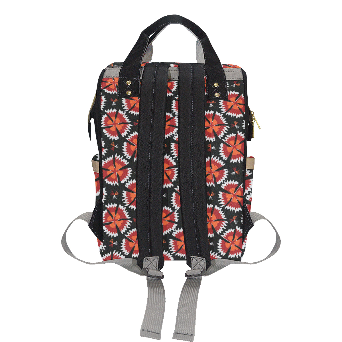 Carnations Pattern Print Design CN03 Diaper Bag Backpack