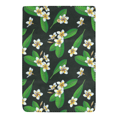 White Plumeria Pattern Print Design PM023 Women's Trifold Wallet