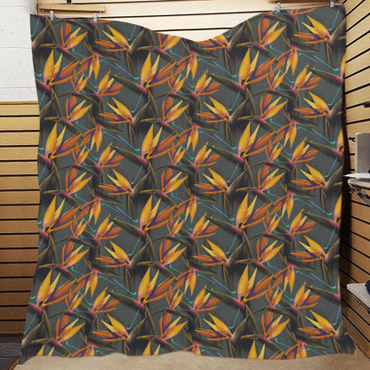 Bird Of Paradise Pattern Print Design 01 Premium Quilt
