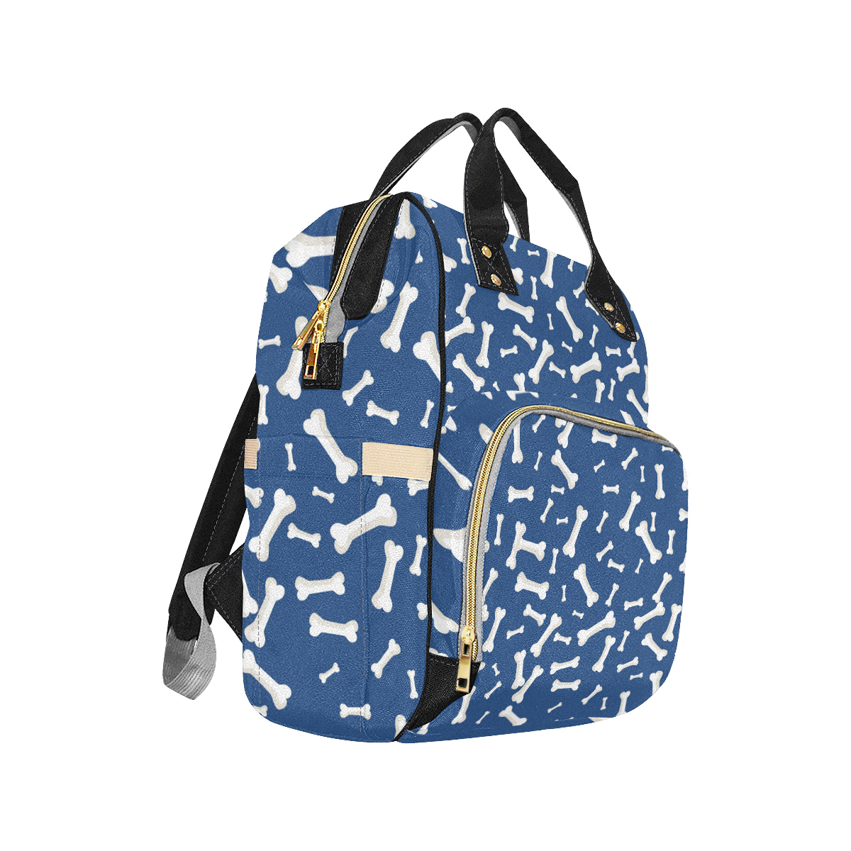 Dog Bone Pattern Print Design 03 Diaper Bag Backpack