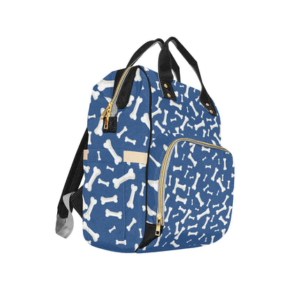 Dog Bone Pattern Print Design 03 Diaper Bag Backpack