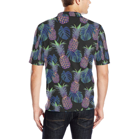 Pineapple Pattern Print Design PP04 Men Polo Shirt