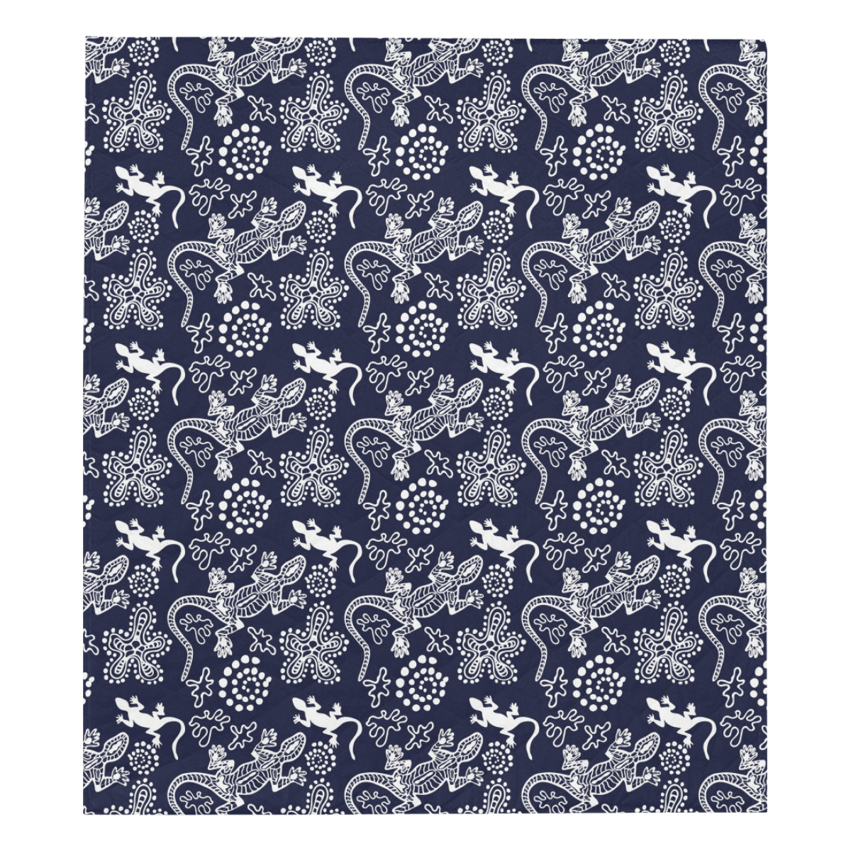 lizard Pattern Print Design 03 Premium Quilt