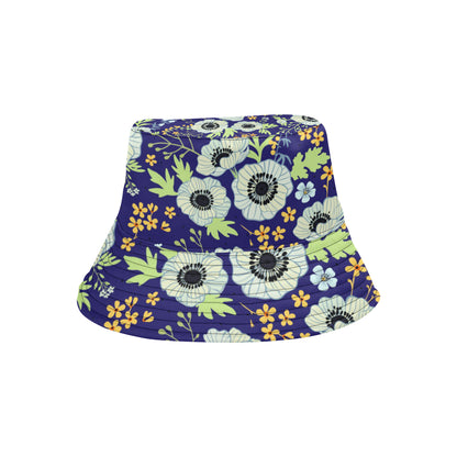Anemone Pattern Print Design AM06 Unisex Bucket Hat