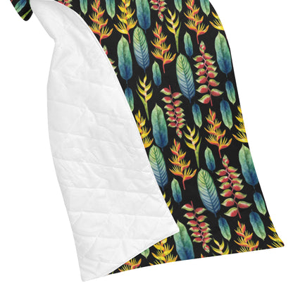 Heliconia Pattern Print Design HL03 Premium Quilt