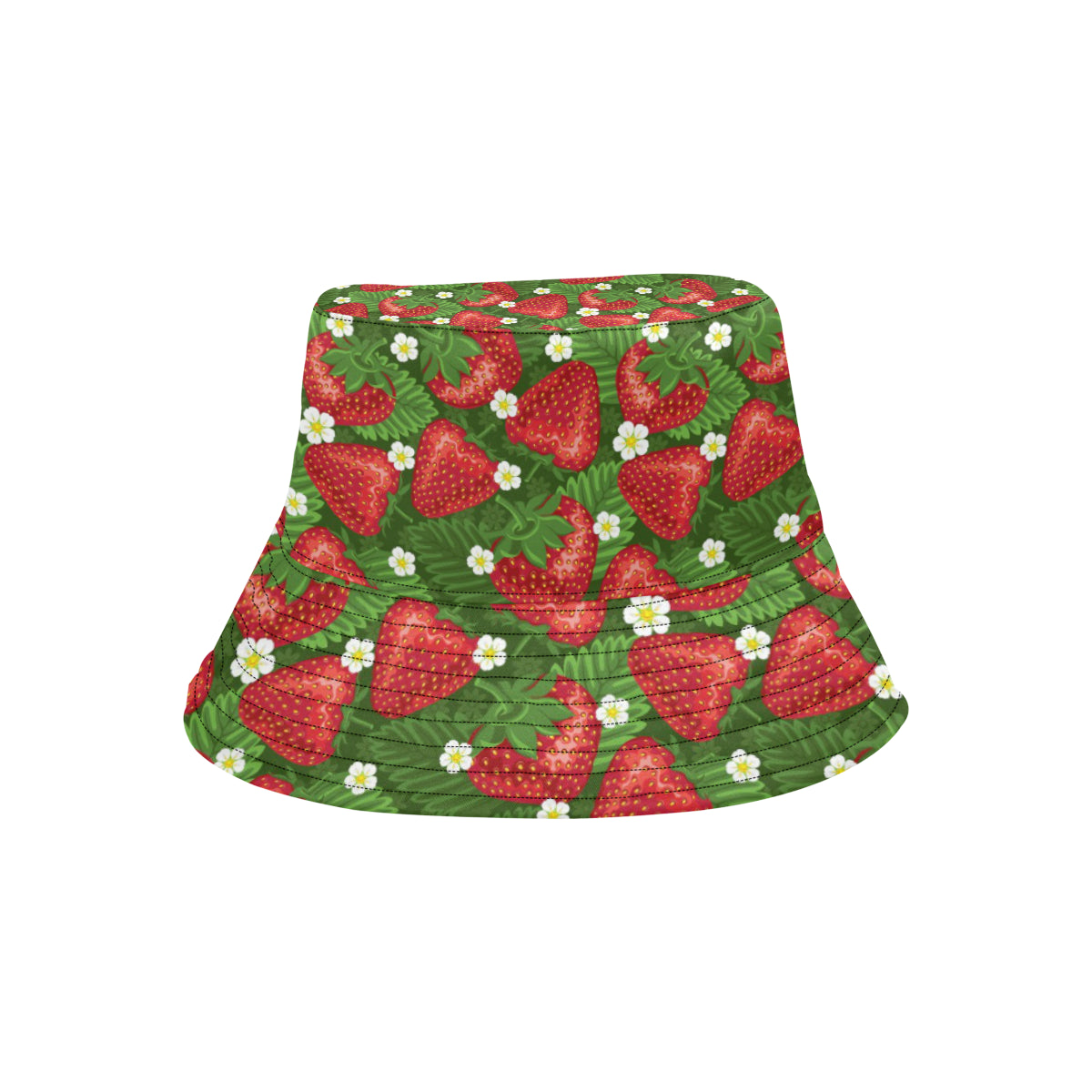 Strawberry Pattern Print Design SB05 Unisex Bucket Hat
