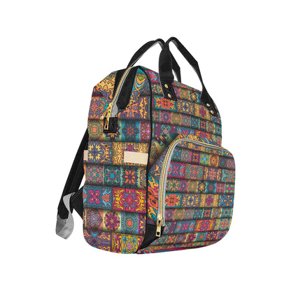Mandala Style Design Print Diaper Bag Backpack