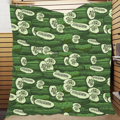 Cucumber Pattern Print Design CC01 Premium Quilt