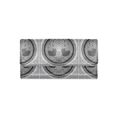 Celtic Tree of life Print Women's Trifold Wallet
