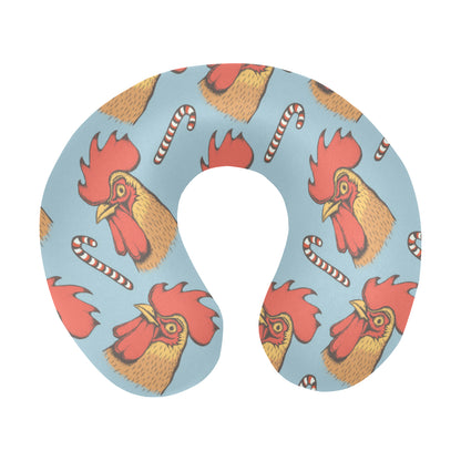 Rooster Pattern Print Design A05 U-Shaped Travel Neck Pillow