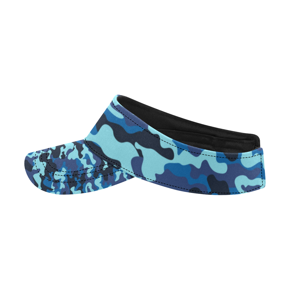 Camo Blue Pattern Print Design 04 Unisex Sun Visor